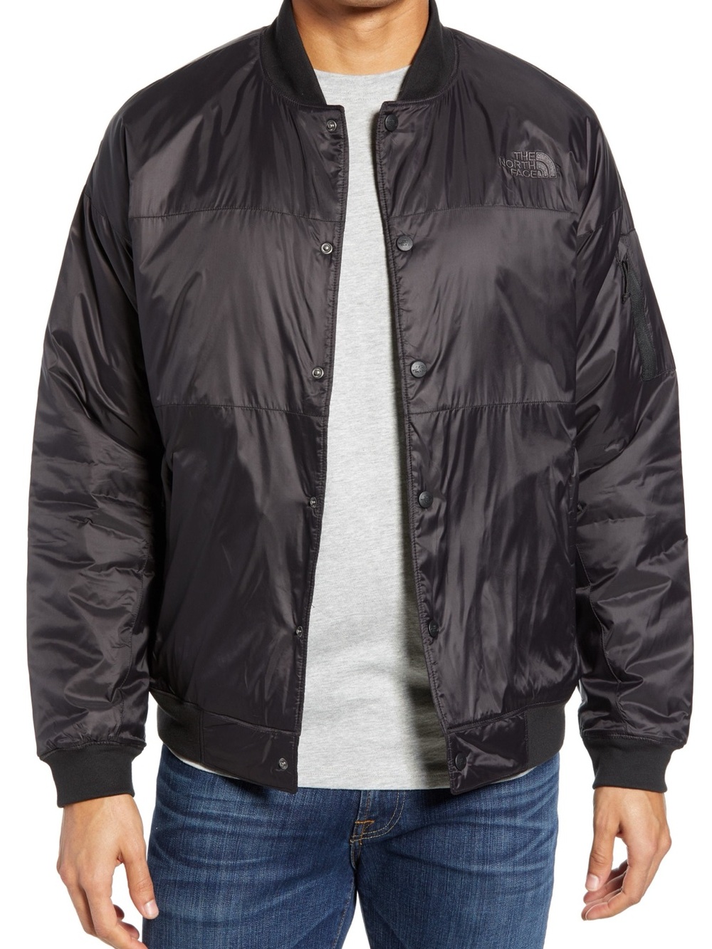The North Face Black Quilted Bomber Jacket